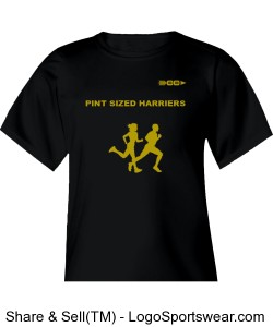Pint Sized Harrier Youth Dry Fit Running Shirt Design Zoom