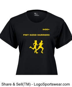 Pint Sized Harriers Womens Dry Fit Running Shirt Design Zoom